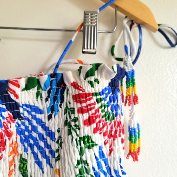 House of Harlow 1960,  Costa Rican Toucan Two Piece Linen Set, Size Small - NWOT - Picture 3 of 7